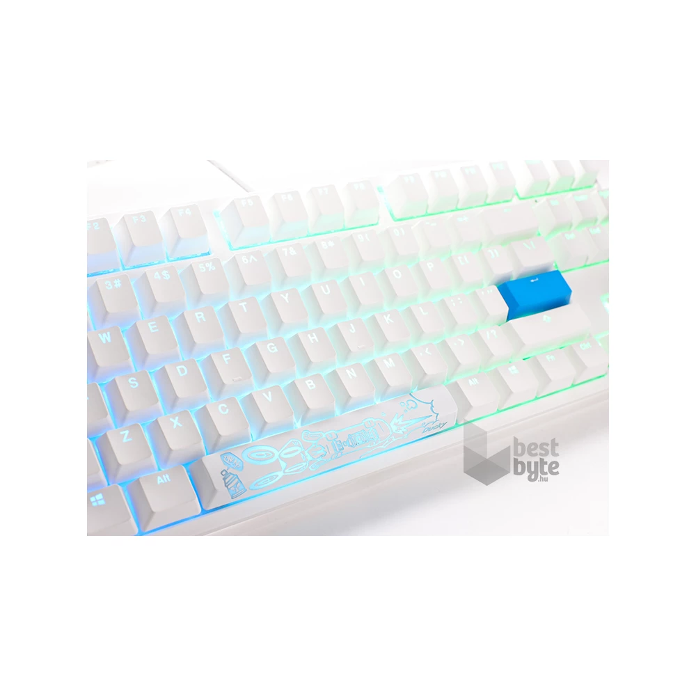 Billentyűzet Ducky ONE 2 RGB TKL MX Silent Red RGB LED Magyar (HU) Fehér