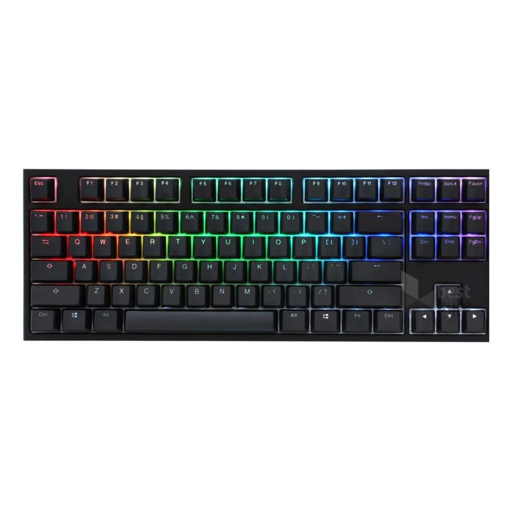 Billentyűzet Ducky ONE 2 RGB TKL MX Speed Silver RGB LED Magyar Fekete