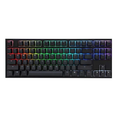 Billentyűzet Ducky ONE 2 RGB TKL MX Speed Silver RGB LED Magyar Fekete