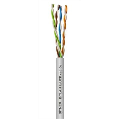 Bitner TI0006-305 Cat.5E (U/UTP) 305m 200MHz PVC árnyékolatlan fali kábel