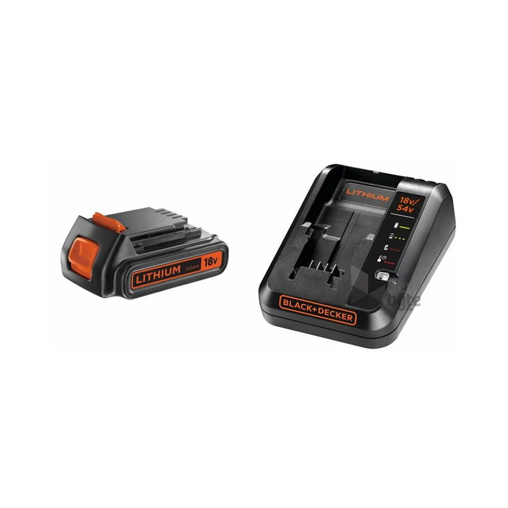 Black & Decker BDC2A20-QW 18V: 1 x 2A töltő + 1 x 18V 2 Ah Li-Ion akku kezdő készlet