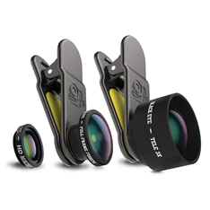 Black Eye PK001 Pro Kit Full-Frame Fish Eye, HD Macro és Tele 3X telefonkamera lencse