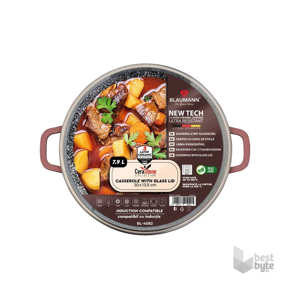 Blaumann BL-4082 7,9L Cerastone Collection 30 cm-es fazék fedővel
