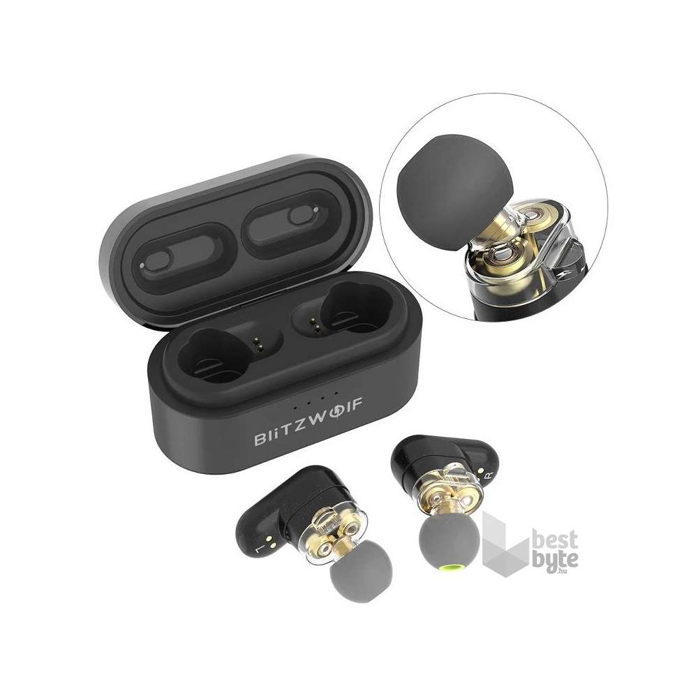 BlitzWolf BW-FYE7 True Wireless Bluetooth fekete fülhallgató