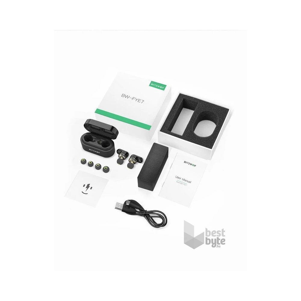 BlitzWolf BW-FYE7 True Wireless Bluetooth fekete fülhallgató