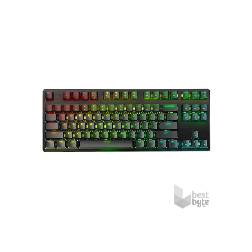 BlitzWolf BW-KB2 Black-Blue RGB fekete mechanikus (blue switch) gamer billentyűzet, angol