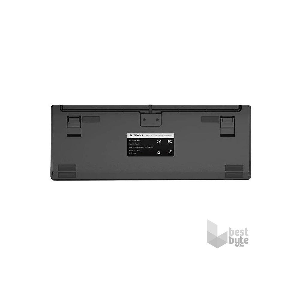BlitzWolf BW-KB2 Black-Blue RGB fekete mechanikus (blue switch) gamer billentyűzet, angol
