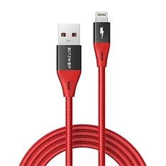 BlitzWolf BW-MF10 Pro Red 1,8m USB/Lightning piros adat- és töltőkábel