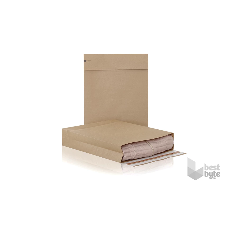 Bong E-Green L 400x500x100+100mm 100db kraft csomagküldő tasak