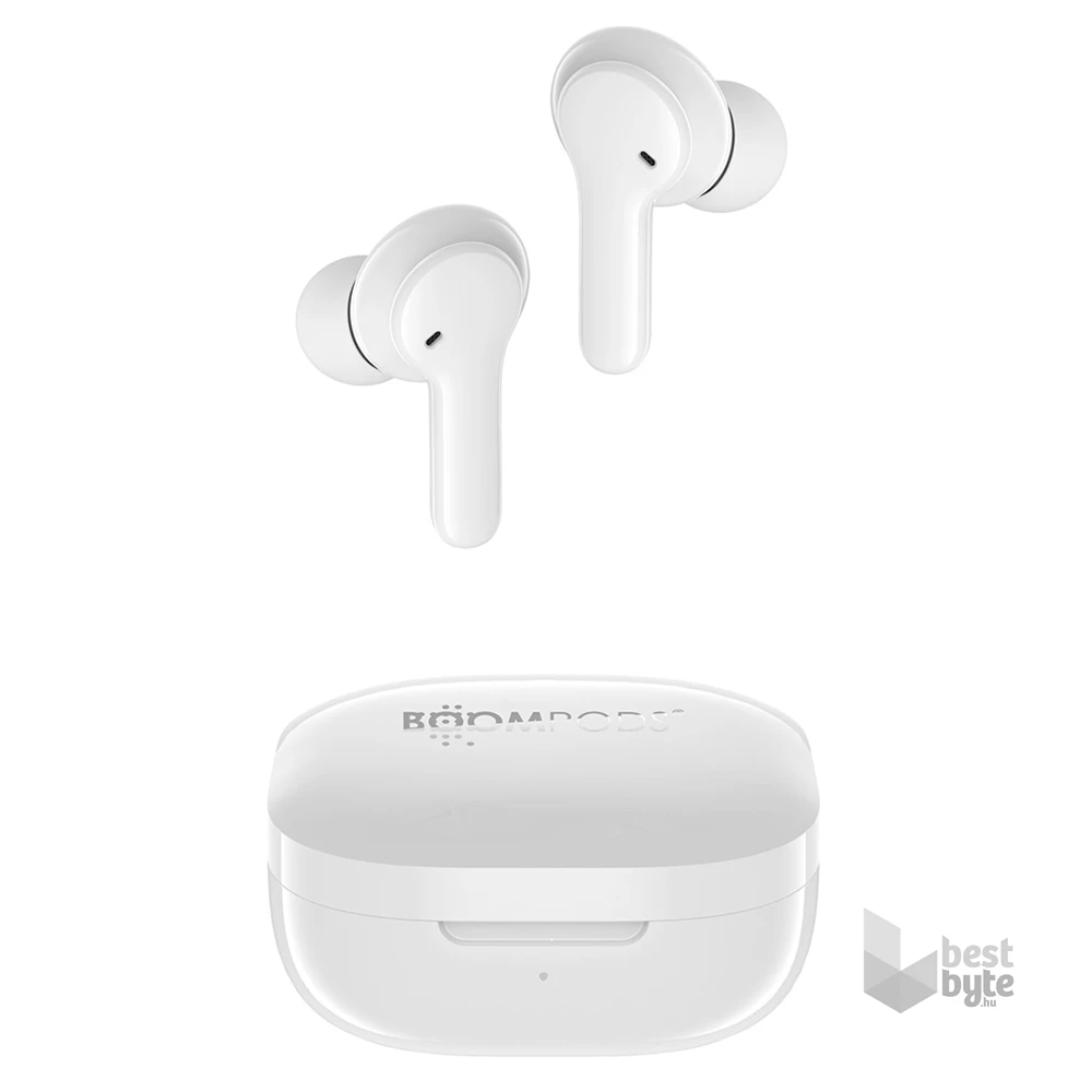 Boompods Bassline Compact True Wireless Bluetooth fehér fülhallgató