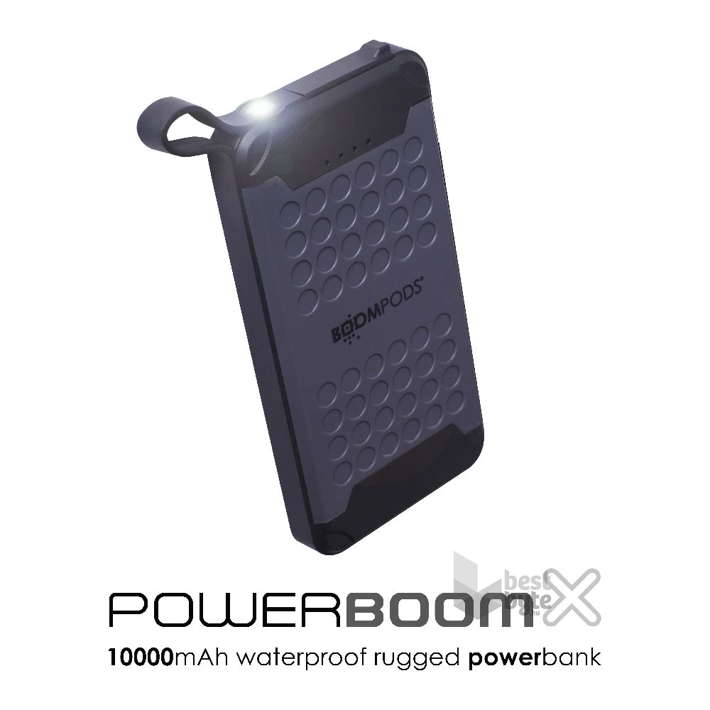 Boompods Powerboom X Waterproof szürke 10 000 mAh vízálló powerbank