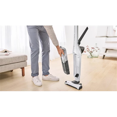 Bosch BBH3ALL28 Flexxo Gen2 2 az 1-ben fehér-ezüst vezeték nélküli álló porszívó