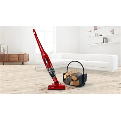 Bosch BBHF214R 2 az 1-ben akkumulátoros piros álló porszívó