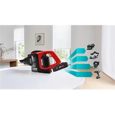 Bosch BBS8214PET Unlimited Gen2 ProAnimal vörös vezeték nélküli álló porszívó