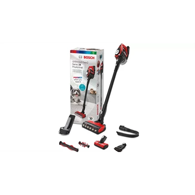 Bosch BBS8214PET Unlimited Gen2 ProAnimal vörös vezeték nélküli álló porszívó