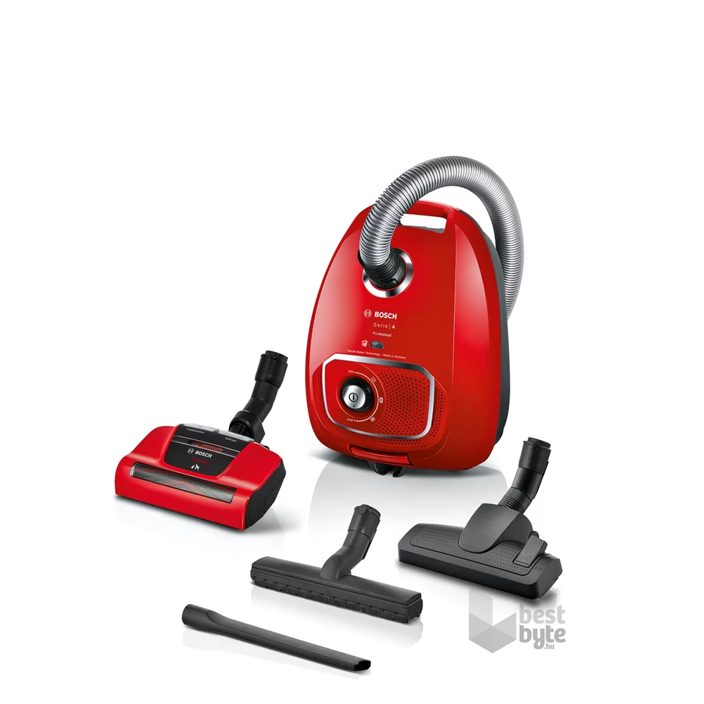 Bosch BGLS4PET2 Serie 4 ProAnimal vörös porzsákos porszívó (Újszerű)
