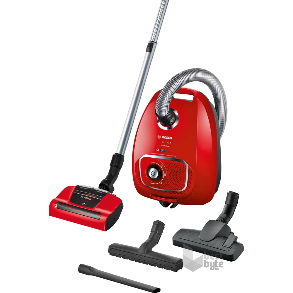 Bosch BGLS4PET2 Serie 4 ProAnimal vörös porzsákos porszívó (Újszerű)