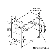 Bosch DFL064W53 kihúzható páraelszívó