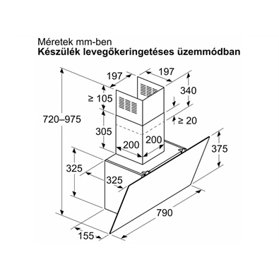 Bosch DWK65DK60 kürtős páraelszívó