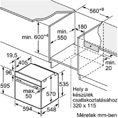 Bosch HBA272BB0 fekete, beépíthető, sütőtér: 71L, légkeverés, sütő