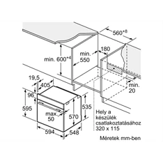 Bosch HBA534EB3 beépíthető fekete sütő