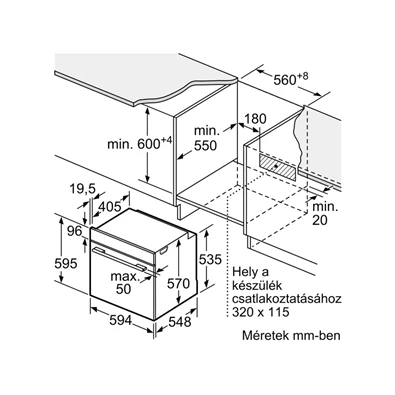 Bosch HBA534EB3 beépíthető fekete sütő