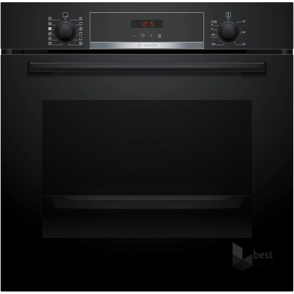 Bosch HQA574BB3 fekete, beépíthető, sütőtér: 71L, grill, légkeverés, sütő