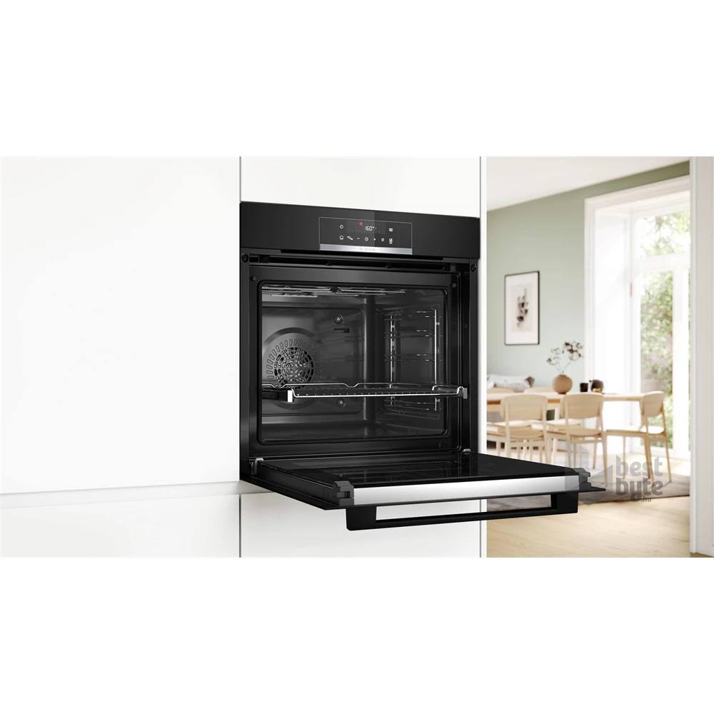 Bosch HQG572EB3 fekete, beépíthető, sütőtér: 71L, grill, légkeverés, sütő