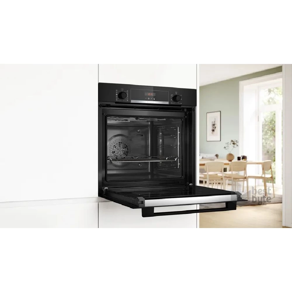 Bosch HQG572EB3 fekete, beépíthető, sütőtér: 71L, grill, légkeverés, sütő