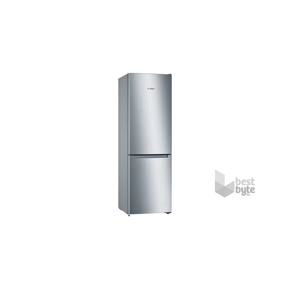 Bosch KGN36NLEA inox, alulfagyasztós, Hűtő:216L, Fagyasztó:89L, No frost hűtőszekrény