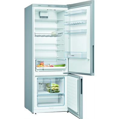 Bosch KGV58VLEAS ezüst, alulfagyasztós, Hűtő:376L, Fagyasztó:124L, Low frost hűtőszekrény (Újszerű)