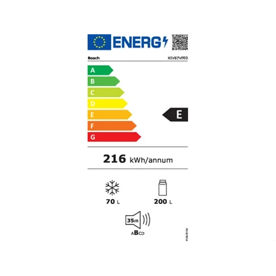 Bosch KIV87VFE0 beépíthető alulfagyasztós hűtőszekrény