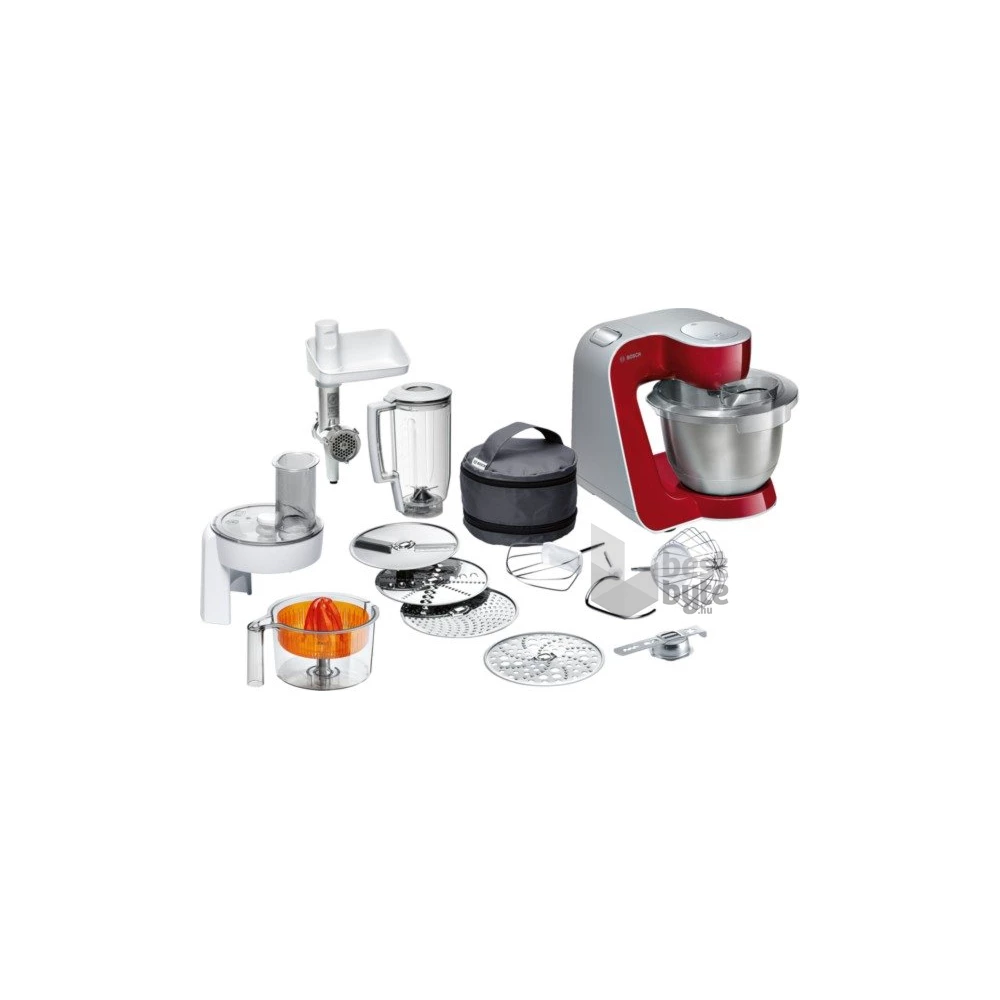 Bosch MUM55761 900W, 3,9L, vörös konyhai robotgép szett