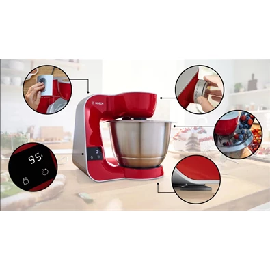 Bosch MUM5X720 1000W, 3,9L, vörös konyhai robotgép (Újszerű)