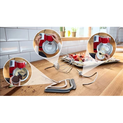 Bosch MUM5X720 1000W, 3,9L, vörös konyhai robotgép (Újszerű)
