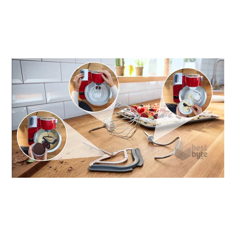 Bosch MUM5X720 1000W, 3,9L, vörös konyhai robotgép (Újszerű)
