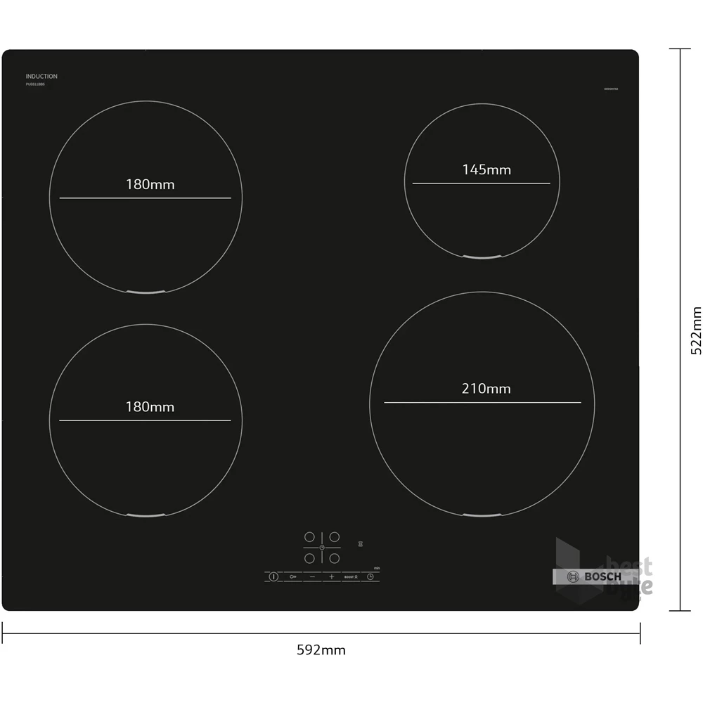 Bosch PUE611BB5E indukciós üvegkerámiás főzőlap