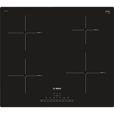 Bosch PUE611FB1E fekete, beépíthető, indukciós, főzőzóna: 4, beépíthető méret: 56cm, főzőlap