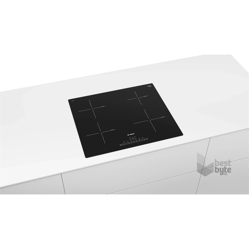 Bosch PUE611FB1E fekete, beépíthető, indukciós, főzőzóna: 4, beépíthető méret: 56cm, főzőlap