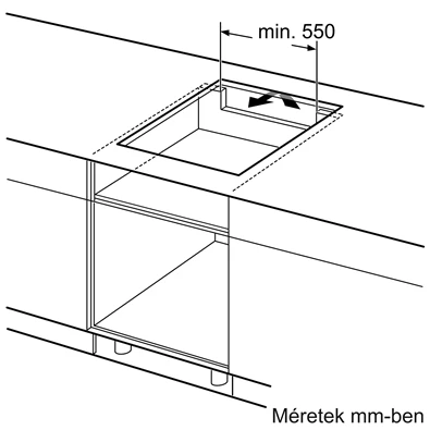 Bosch PUG611AA5E fekete, beépíthető, indukciós, főzőzóna: 4, beépíthető méret: 56cm, főzőlap (Újszerű)