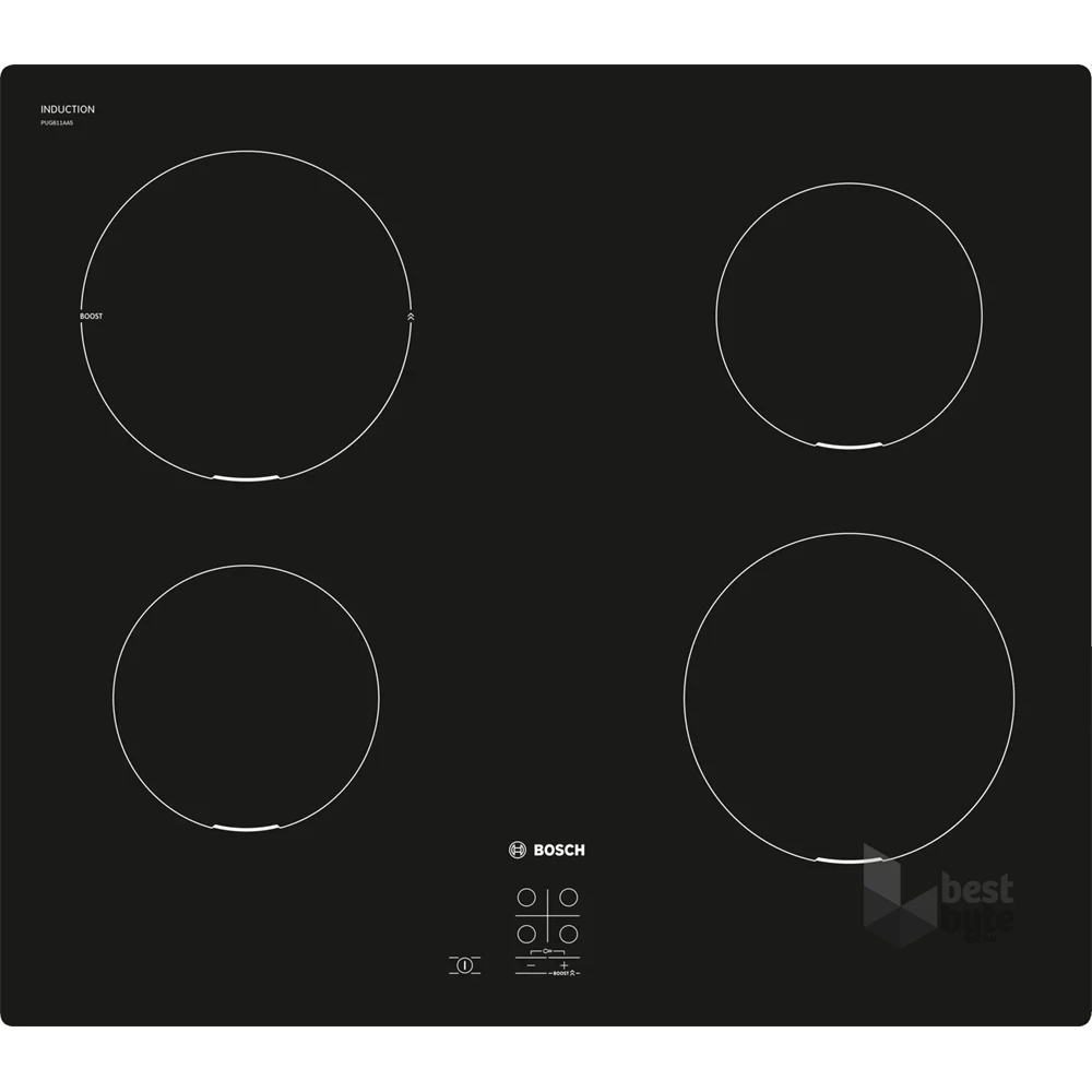 Bosch PUG611AA5E fekete, beépíthető, indukciós, főzőzóna: 4, beépíthető méret: 56cm, főzőlap (Újszerű)
