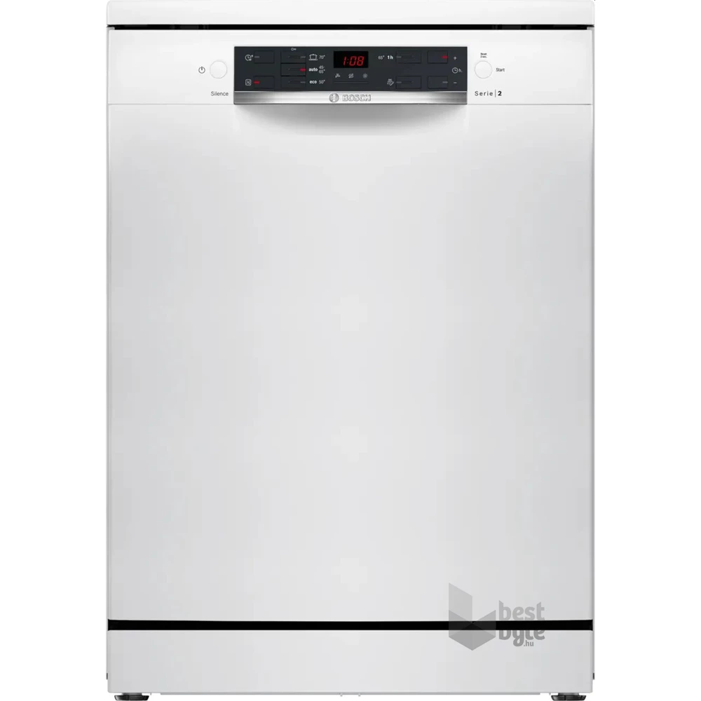 Bosch SMS25AW10F fehér, szabadonálló, programok száma:5, 12 terítékes mosogatógép