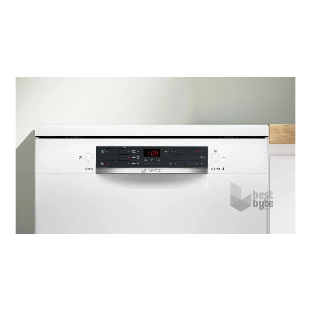 Bosch SMS25AW10F fehér, szabadonálló, programok száma:5, 12 terítékes mosogatógép