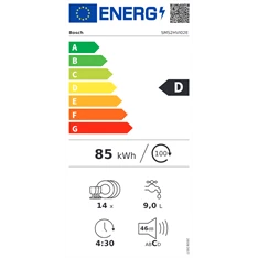 Bosch SMS2HVI02E 14 terítékes inox mosogatógép
