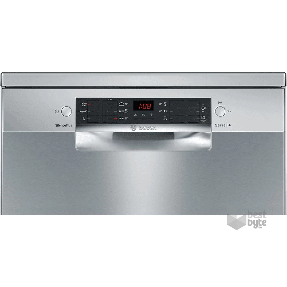 Bosch SMS46KI01E inox, programok száma: 6, szabadonálló, 13 terítékes mosogatógép 
