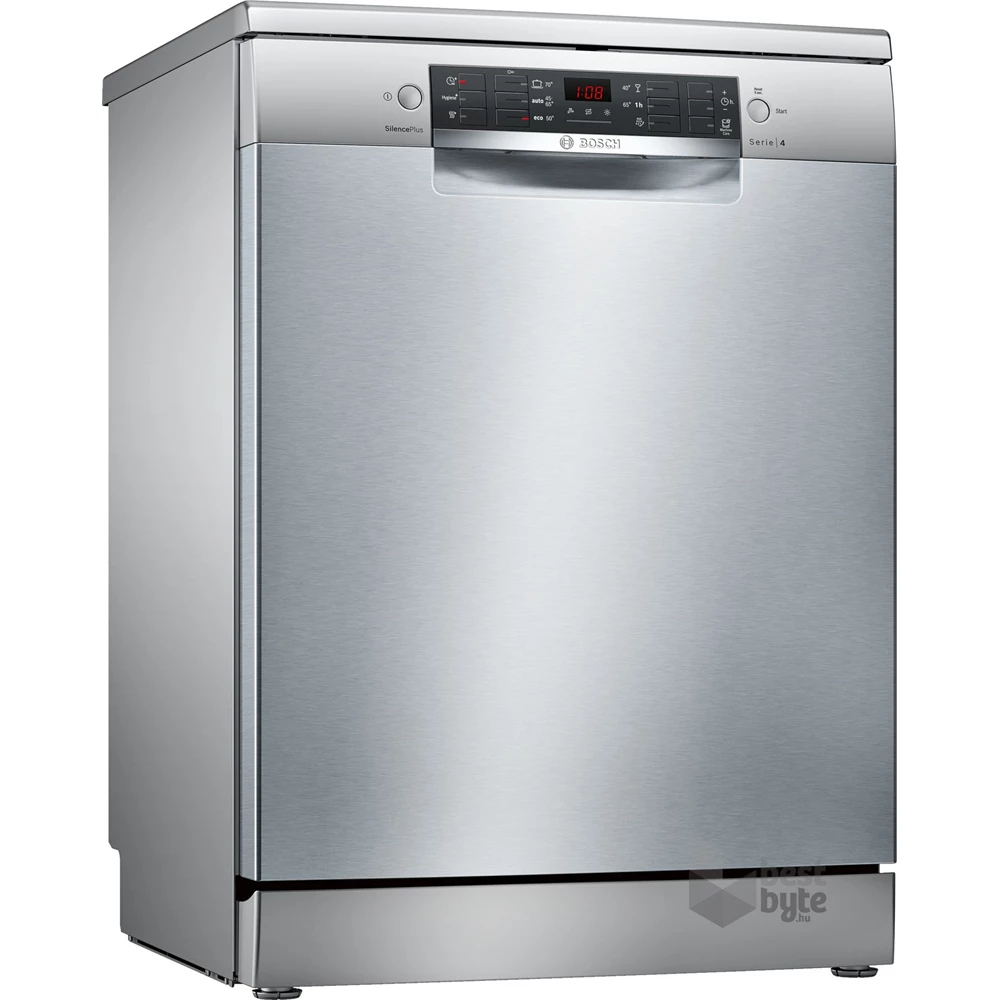 Bosch SMS46KI01E inox, programok száma: 6, szabadonálló, 13 terítékes mosogatógép 