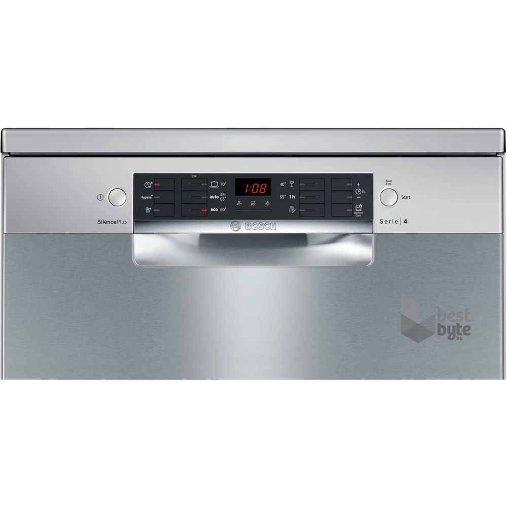 Bosch SMS46KI01E inox, programok száma: 6, szabadonálló, 13 terítékes mosogatógép 