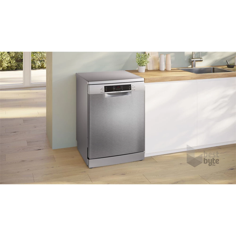 Bosch SMS46KI01E inox, programok száma: 6, szabadonálló, 13 terítékes mosogatógép (Újszerű)
