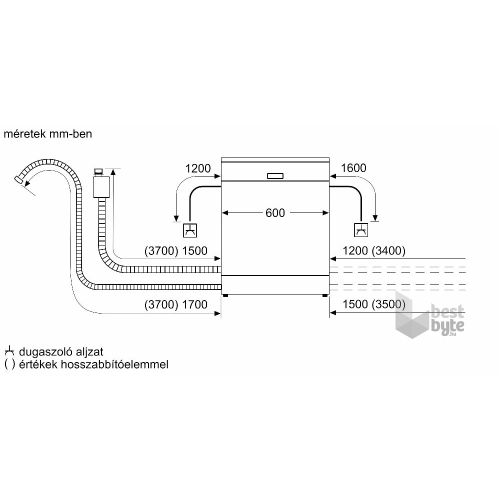 Bosch SMS4EVI00E inox, programok száma: 6, szabadonálló, 14 terítékes mosogatógép 