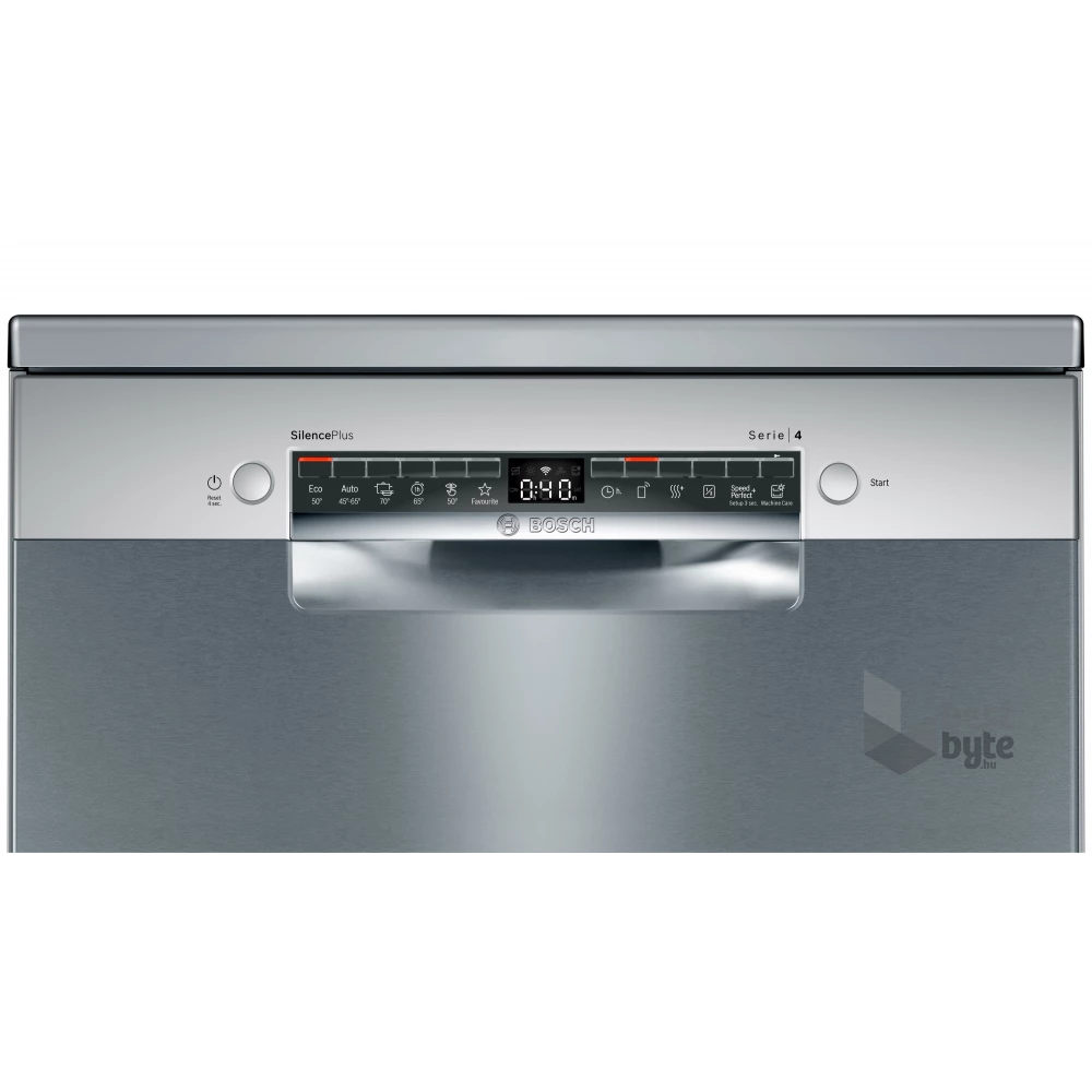 Bosch SMS4HVI33E inox, programok száma: 6, szabadonálló, 13 terítékes mosogatógép 